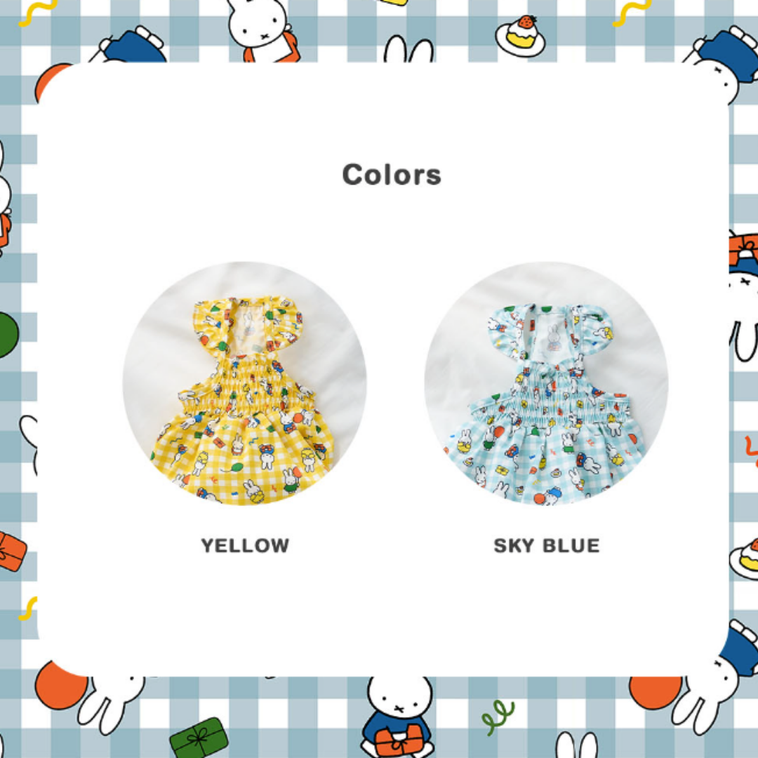 Miffy 夏日格紋泡泡裙