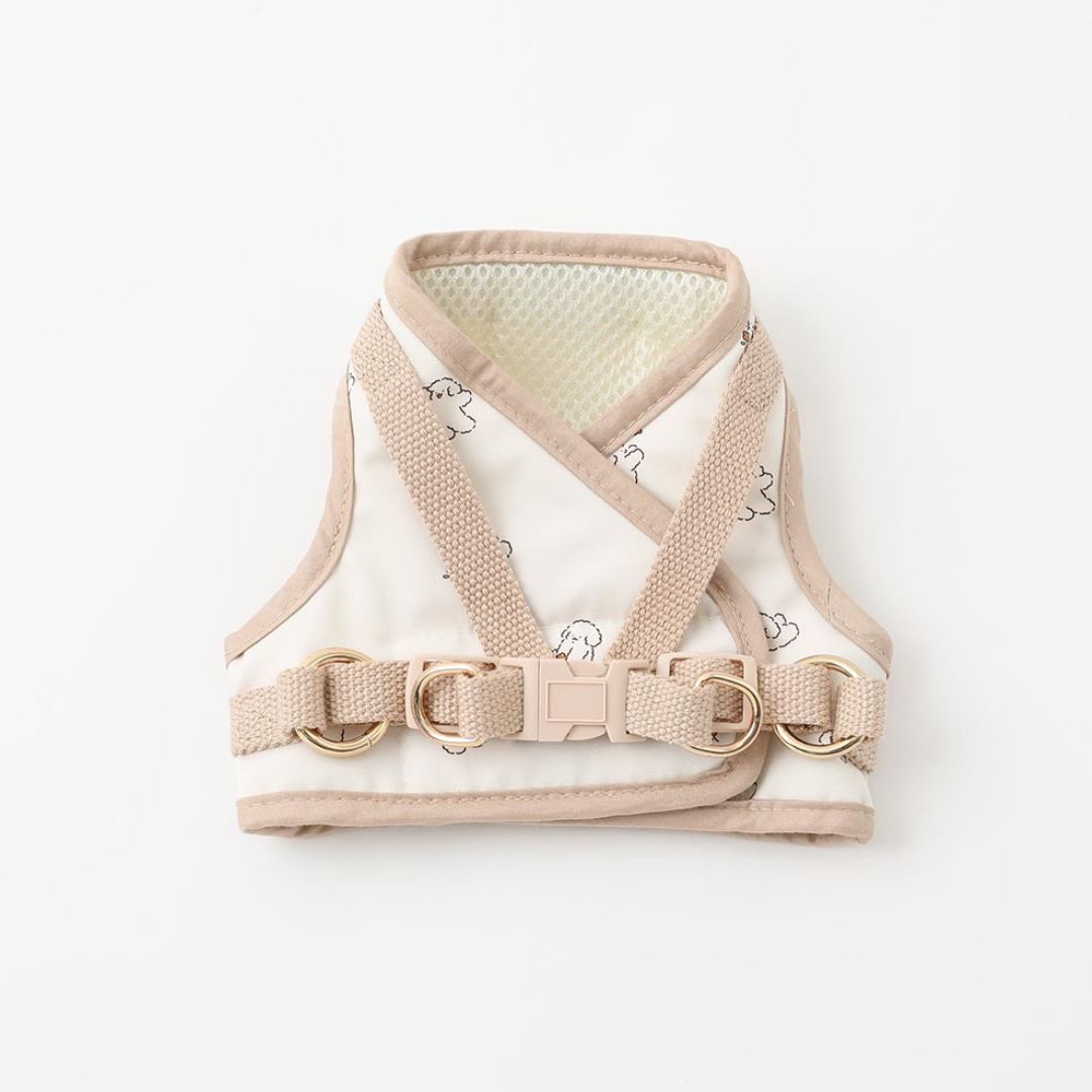 Japanese Illustrator Collaboration Series - Floral Puppy Harness (with leashes)