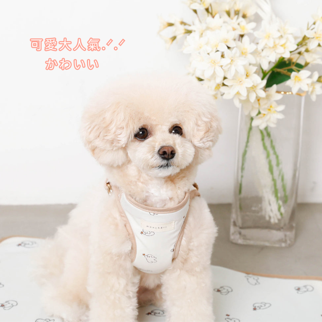 Japanese Illustrator Collaboration Series - Floral Puppy Harness (with leashes)