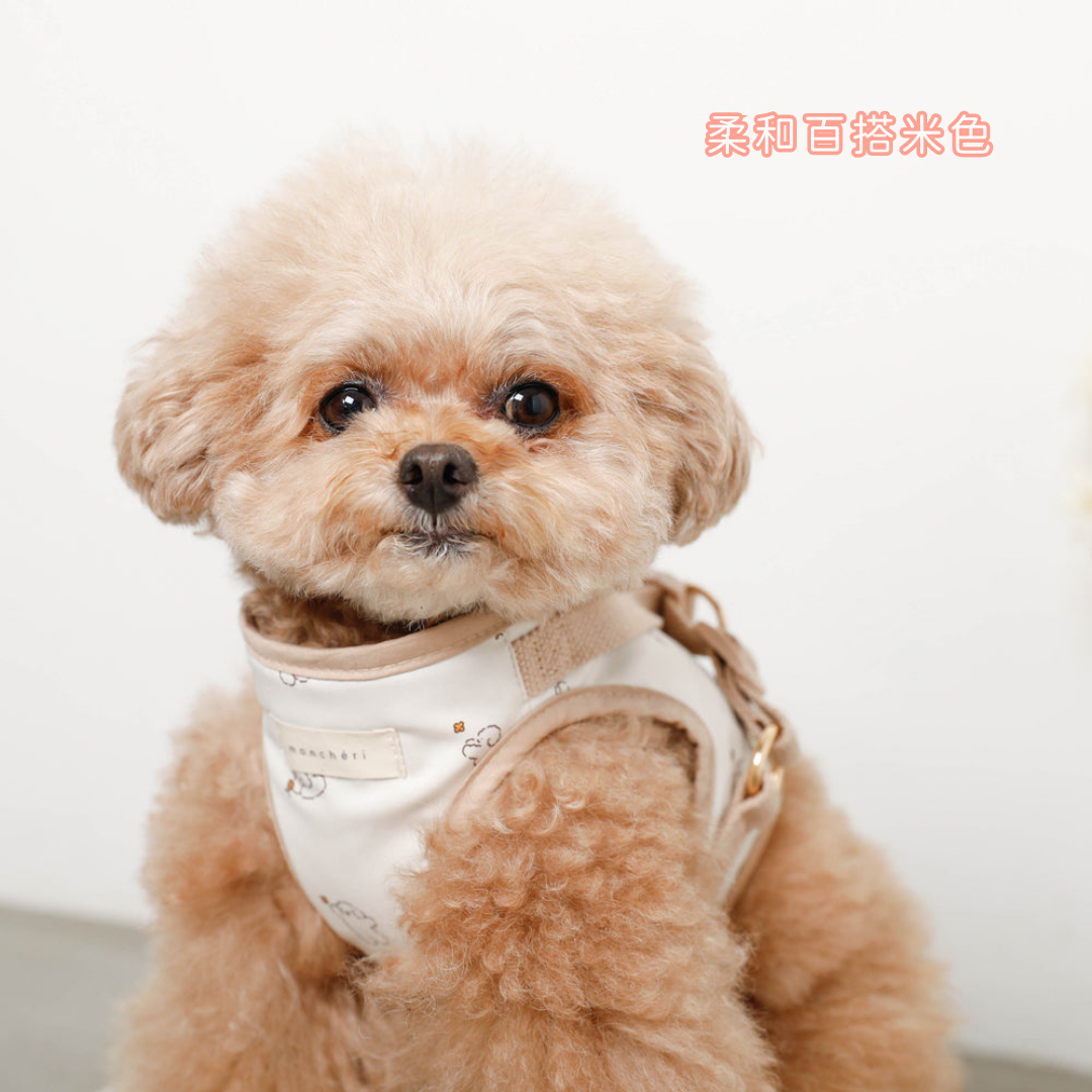 Japanese Illustrator Collaboration Series - Floral Puppy Harness (with leashes)