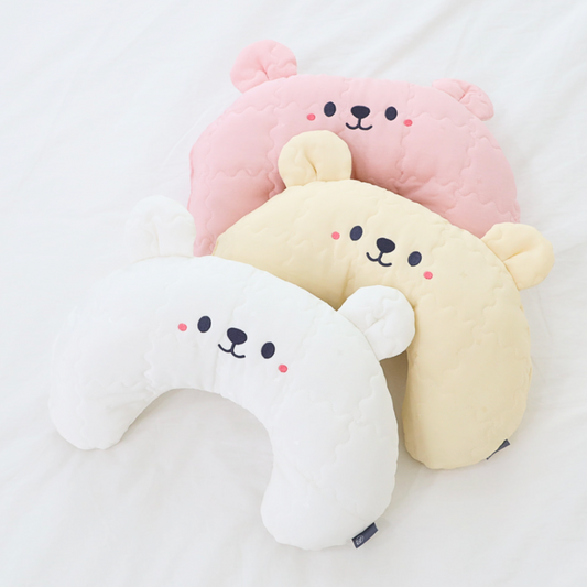 Smiley Bear Pet Half Moon Pillow