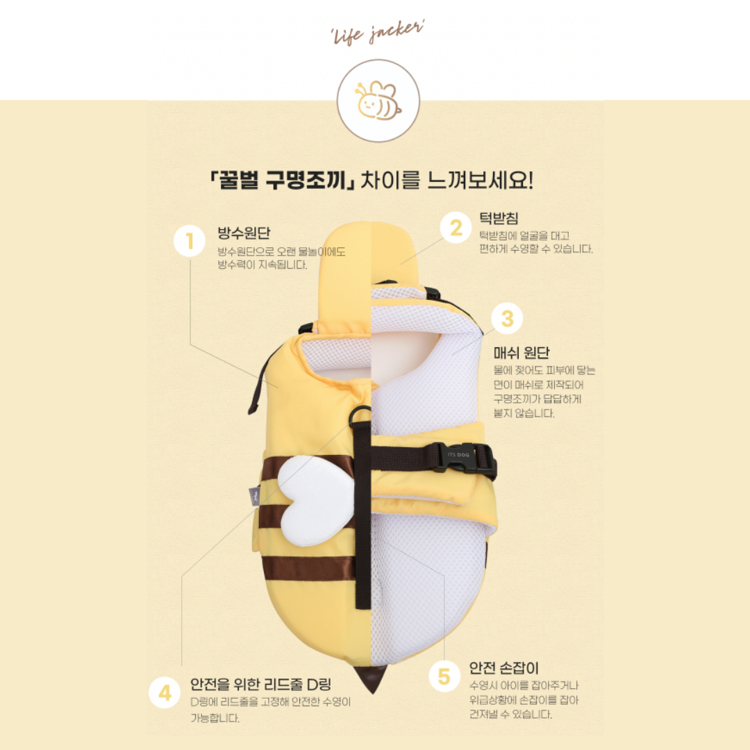 Honey Bee Pet Life Jacket