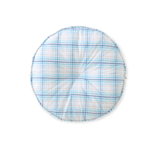 Breathable Checked Donut Pet Bed