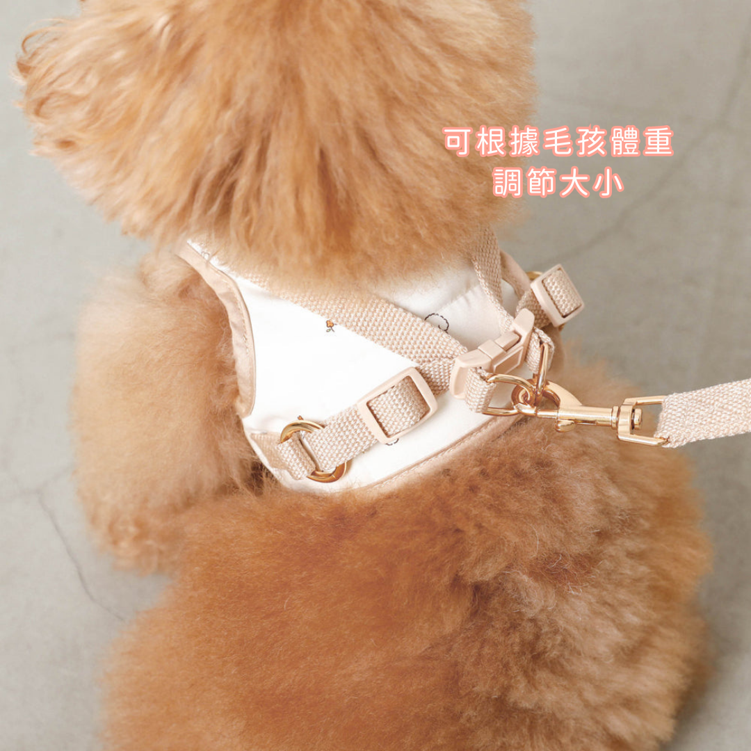 Japanese Illustrator Collaboration Series - Floral Puppy Harness (with leashes)