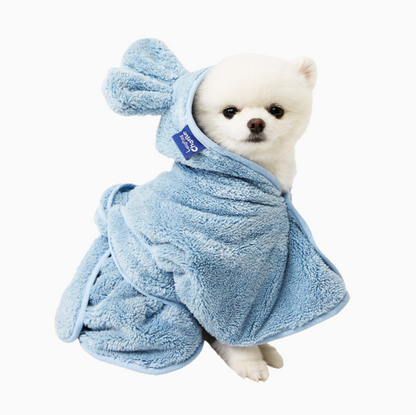 Bathrobe bunny towel for pets (microfiber, absorbent and quick-drying)