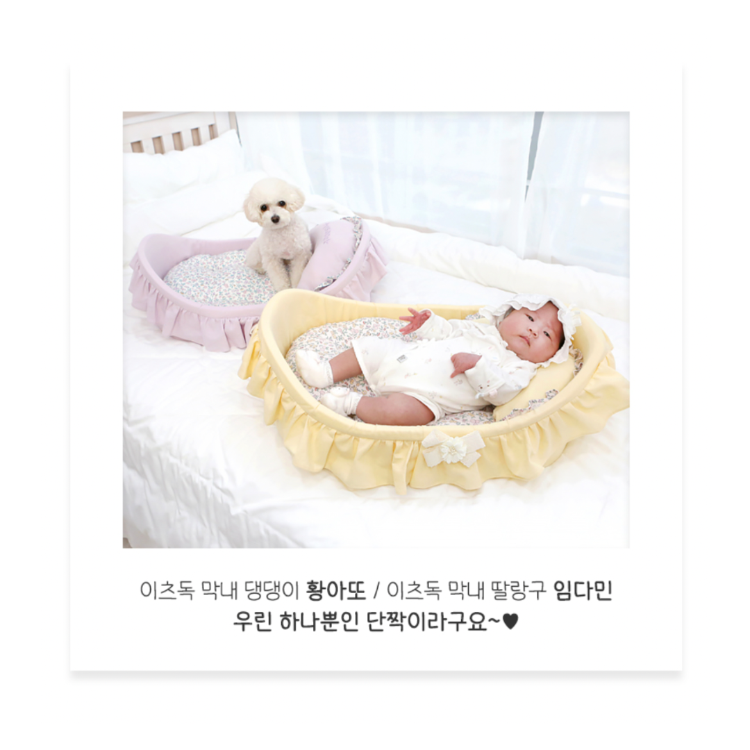 嬰兒籃寵物床 附送月形枕頭♡ (可拆洗)