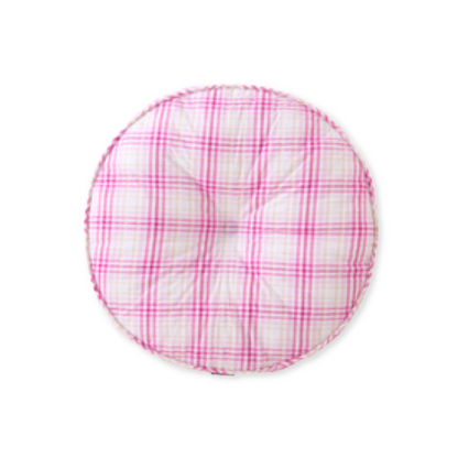 Breathable Checked Donut Pet Bed
